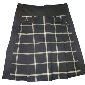 Point Zero Nicole Benisti Classic Black and White Plaid Mini Skirt 7/8